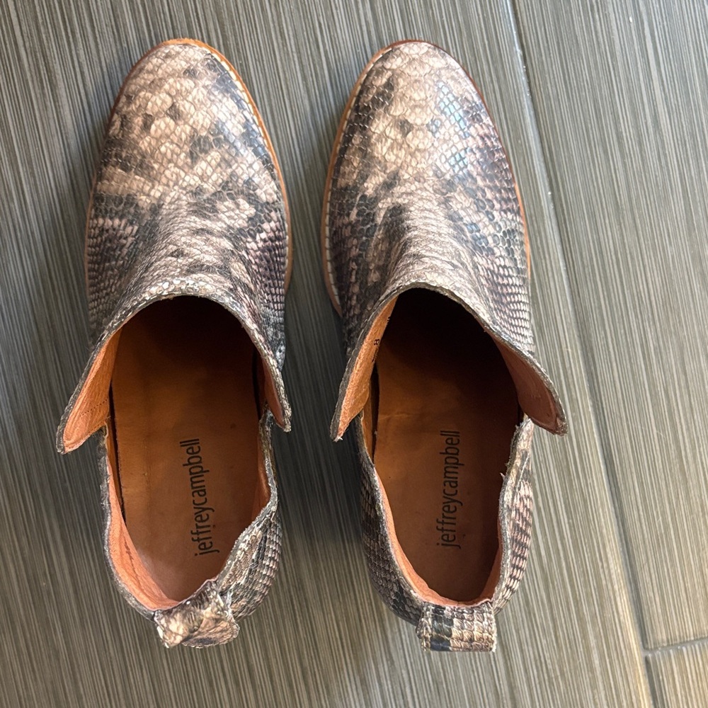 Jeffrey Campbell Multicolor Snake Print Boots
